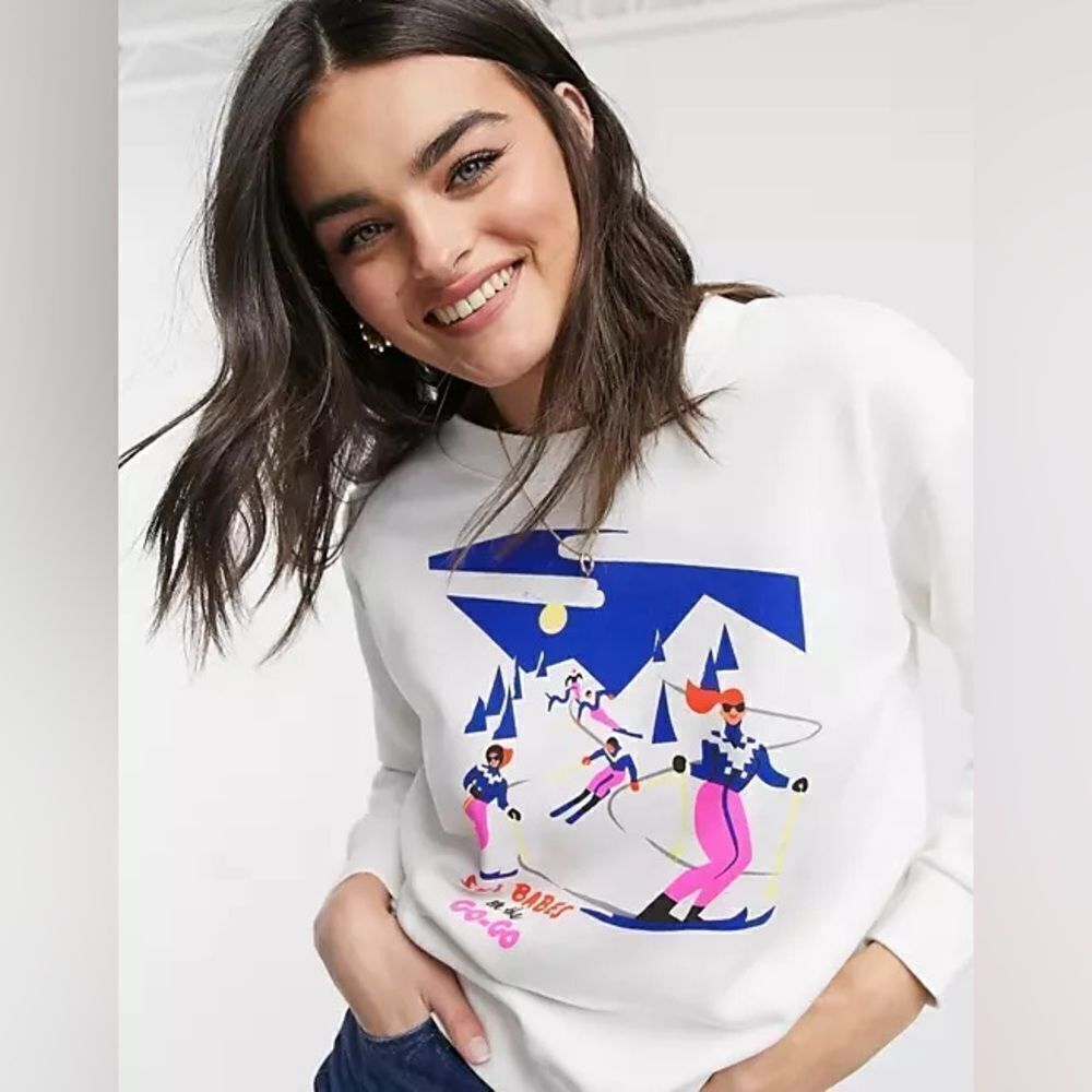 J Crew Virginie Morgand Ski Babes Sweatshirt